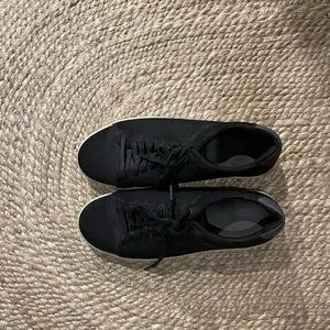 Mens Vince Black Mesh Sneakers